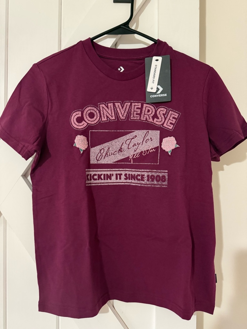 Converse Girls' Chuck Taylor Graphic Tee - Berry Plum